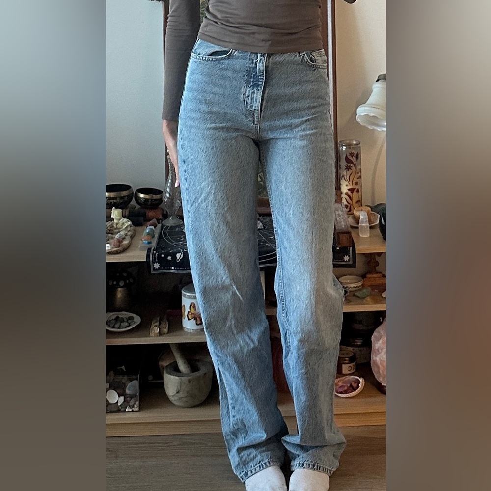 high rise baggy jean - zara
